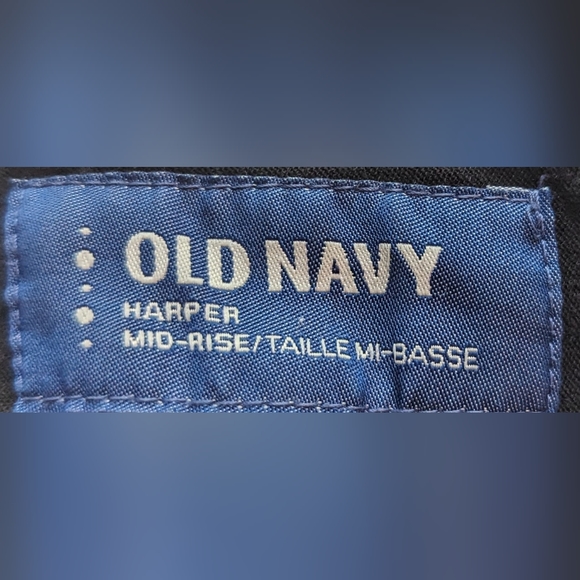 🚢Old Navy Harper Cropped Mid-Rise Strait Leg Pants in Blue-Black - Picture 5 of 8